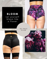 Booty Seamless Bloom ♡ Black (recycled)