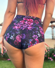 Booty Seamless Bloom ♡ Black (recycled)