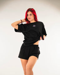 DB Signature T-Shirt Rhinestone Black (Loose Fit)