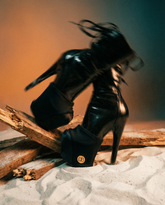 Cicada Platform Panties Black Velvet