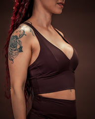 Iguana Bralette Espresso Brown Rib