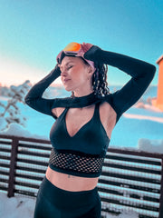 Iguana Bralette Black (Recycled)