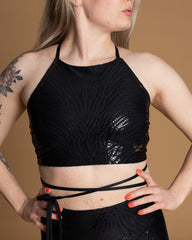 Lea Strap Top Black Lazer (Last Chance)