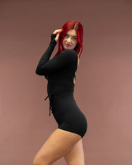 Lua Long Sleeve Bodysuit Black