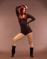 Lua Long Sleeve Bodysuit Espresso Brown