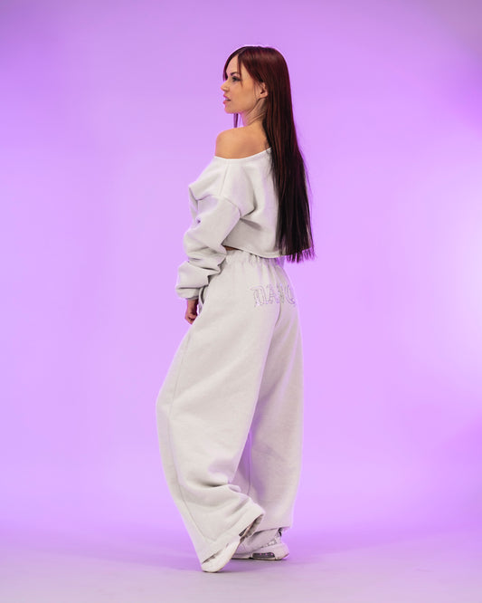 Luxe Premium Sweats Off White Silver