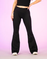 Sculpting Flare Leggins Rhinestone Black (Recycled)