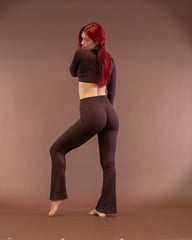 Sirena Flare Leggins Espresso Brown Rib