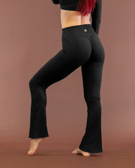 Sirena Flare Leggings Black Rib