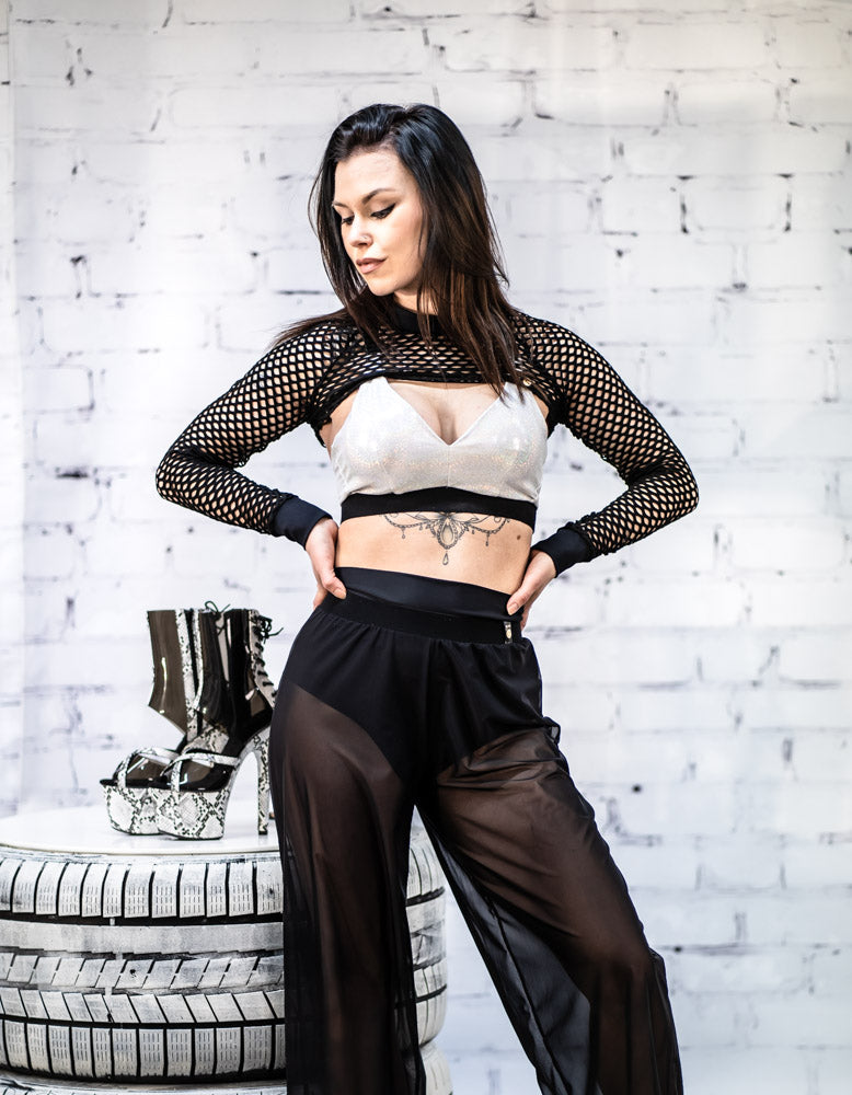 Dreamb Tiger Mesh Pants Black