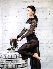 Dreamb Tiger Mesh Pants Black