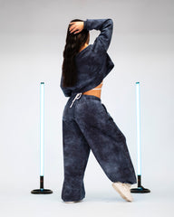 PRE-SALE! DB Cropped Sweatshirt Tie-Dye Blueberry