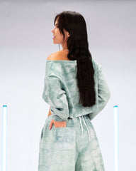 PRE-SALE! DB Cropped Sweatshirt Tie-Dye Dusty Green