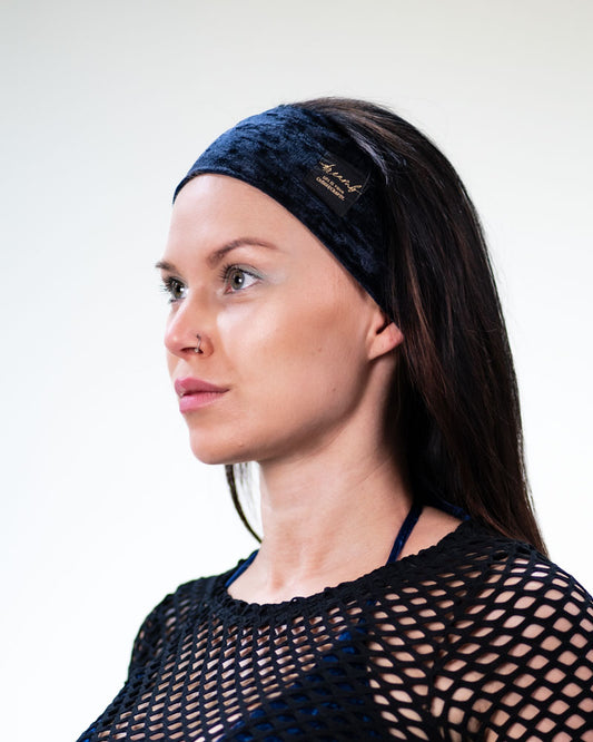 DB Hairband Crushed Velvet Black