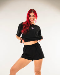 DB Signature T-Shirt Rhinestone Black (Loose Fit)