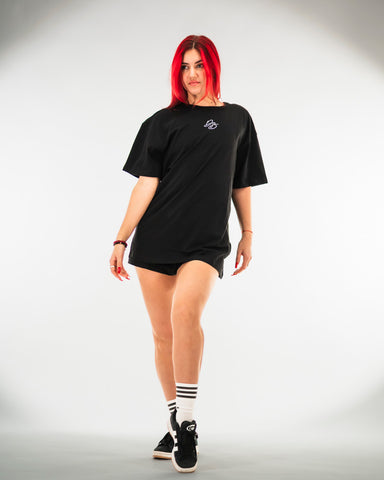 DB Signature T-Shirt Rhinestone Black (Loose Fit)
