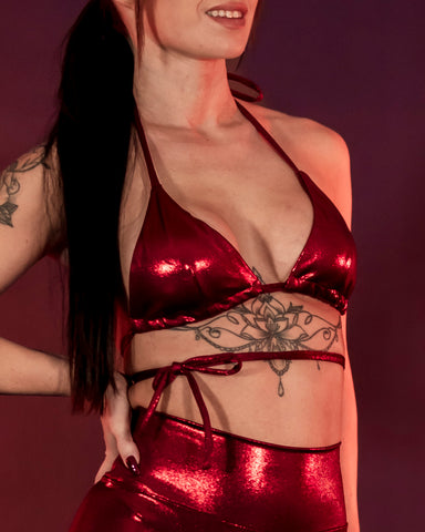 Dream Triangle Bikini Bra Cranberry Shimmer