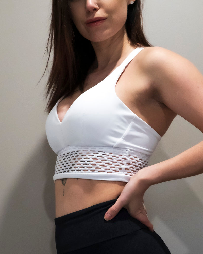 Iguana Bralette White  (Recycled)