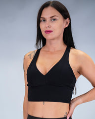 Iguana Bralette Black Rib