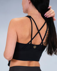 Iguana Bralette Black Rib
