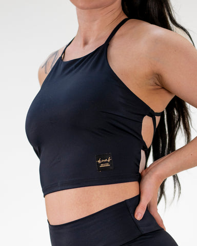 Lea Strap Top Black (2 lengths)