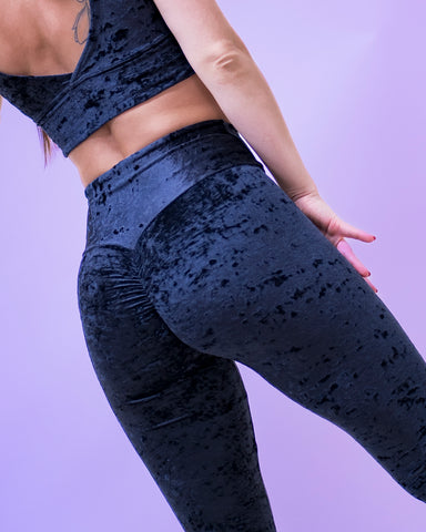 Lioness Leggins Crushed Velvet Black