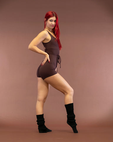 Lua Sleeveless Bodysuit Espresso Brown