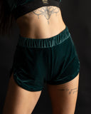 Viola Velvet Shorts Emerald