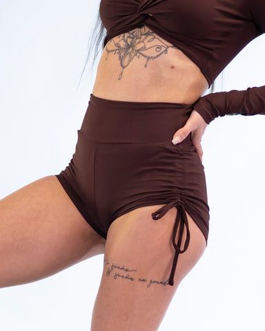 Savanna Shorts Espresso Brown Rib
