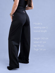 Sculpting Wide Leggins Rhinestone Black (Recycled)