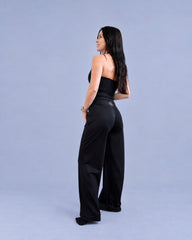Sculpting Wide Leggins Rhinestone Black (Recycled)
