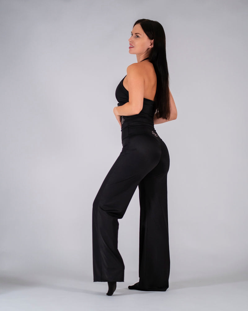 Sculpting Wide Leggins Rhinestone Black (Recycled)