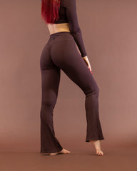 Sirena Flare Leggins Espresso Brown Rib