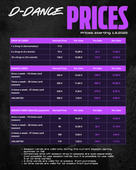 D-Dance kevään 2026 kausikortit