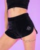 Viola Velvet Shorts Rhinestone Black