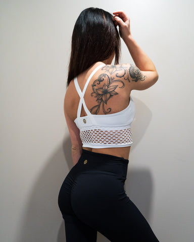 Dreamb Iguana Bralette White urheiluliivi