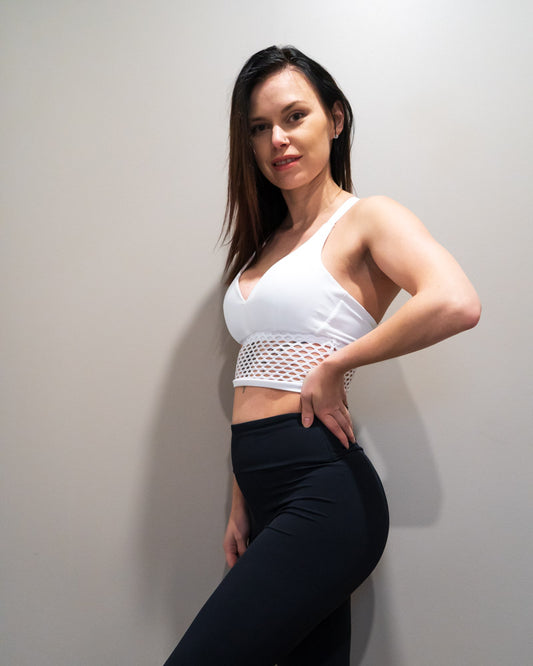 Dreamb Iguana Bralette White urheiluliivi