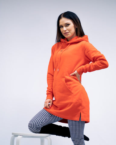 Poppy Hoodie Dress Red (Last Chance)
