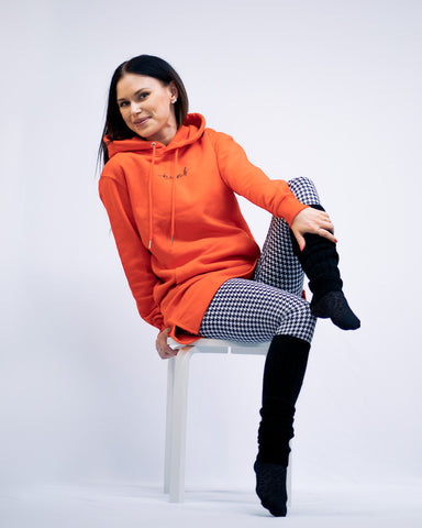 Poppy Hoodie Dress Red (Last Chance)